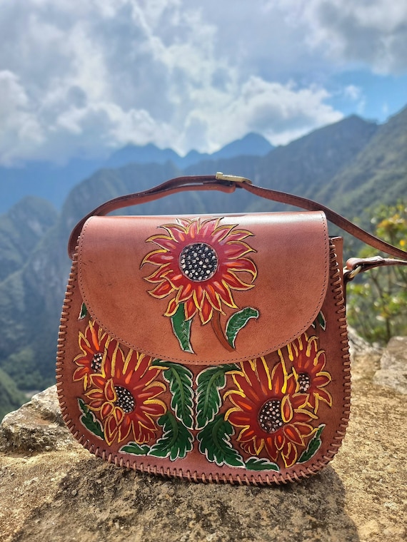 Leather Hand Painted Purse