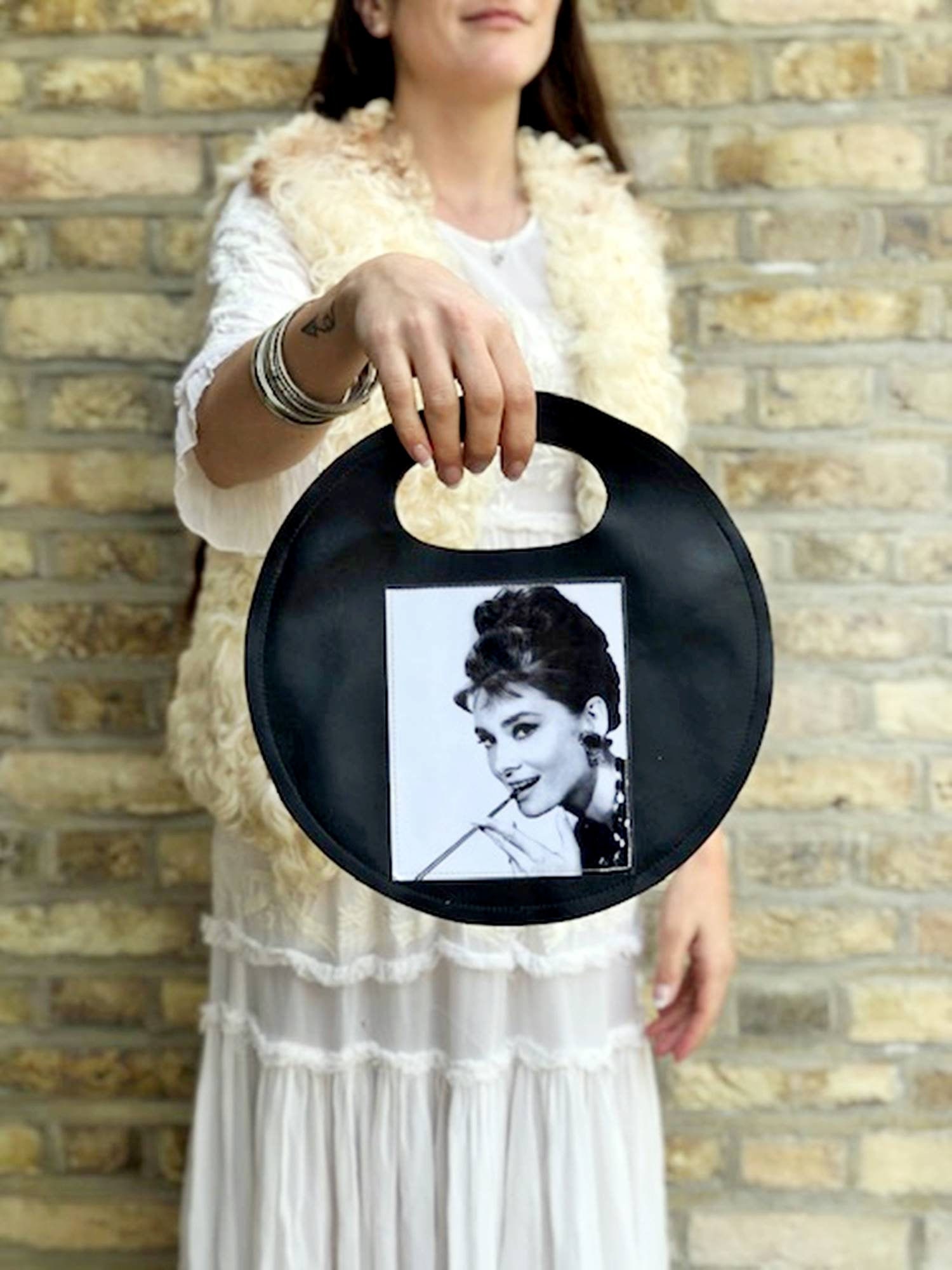Buy Audrey Hepburn Handbag 60s Leather Bag Retro Vinyl Bag Online