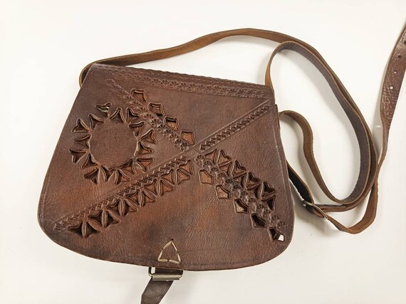 SMALL WOMEN LEATHER Bag, Western Style Purse, Dar… - image 3