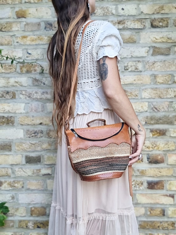 70’s Tooled Leather Bucket Bag