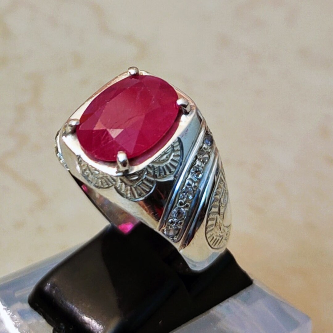 Natural Ruby Ring 925 Silver 100% Original Ruby yaqoot - Etsy