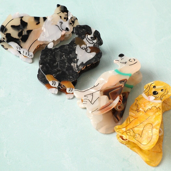 Cute Dog Figures Designed Small Hair Claw Clips, Perfect Hair Accessories for Dog Lovers, Perfect for Everyday Wear or Any Occasions