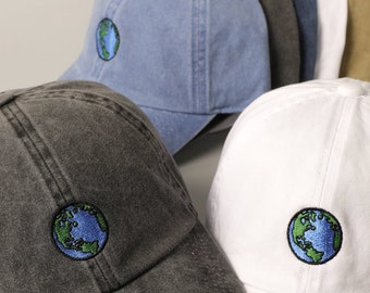 Planet Earth Embroidery Baseball Cap Hat, Baseball Cap, Women Men Baseball Cap, Adjustable Baseball Cap Hat,