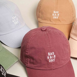 Bad Hair Day Embroidered Hat, Personalized Baseball Cap, Embroidery Cap, Embroidered Hat, Cotton Baseball Cap, Dad Hat, Perfect Gifts