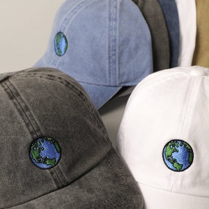 Planet Earth Embroidery Baseball Cap Hat, Baseball Cap, Women Men Baseball Cap, Adjustable Baseball Cap Hat,