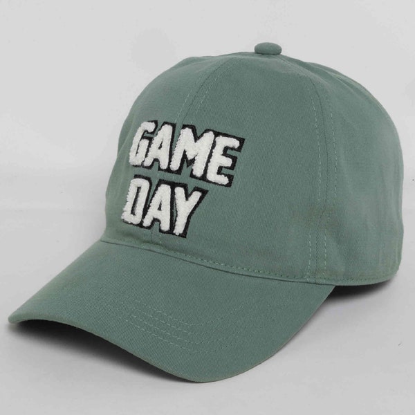 GAME DAY Embroidery Hat, Embroidery Patch Cap, Personalized Baseball Cap, Embroidery Cap, Embroidered Hat, Cotton Baseball Cap, Dad Hat,