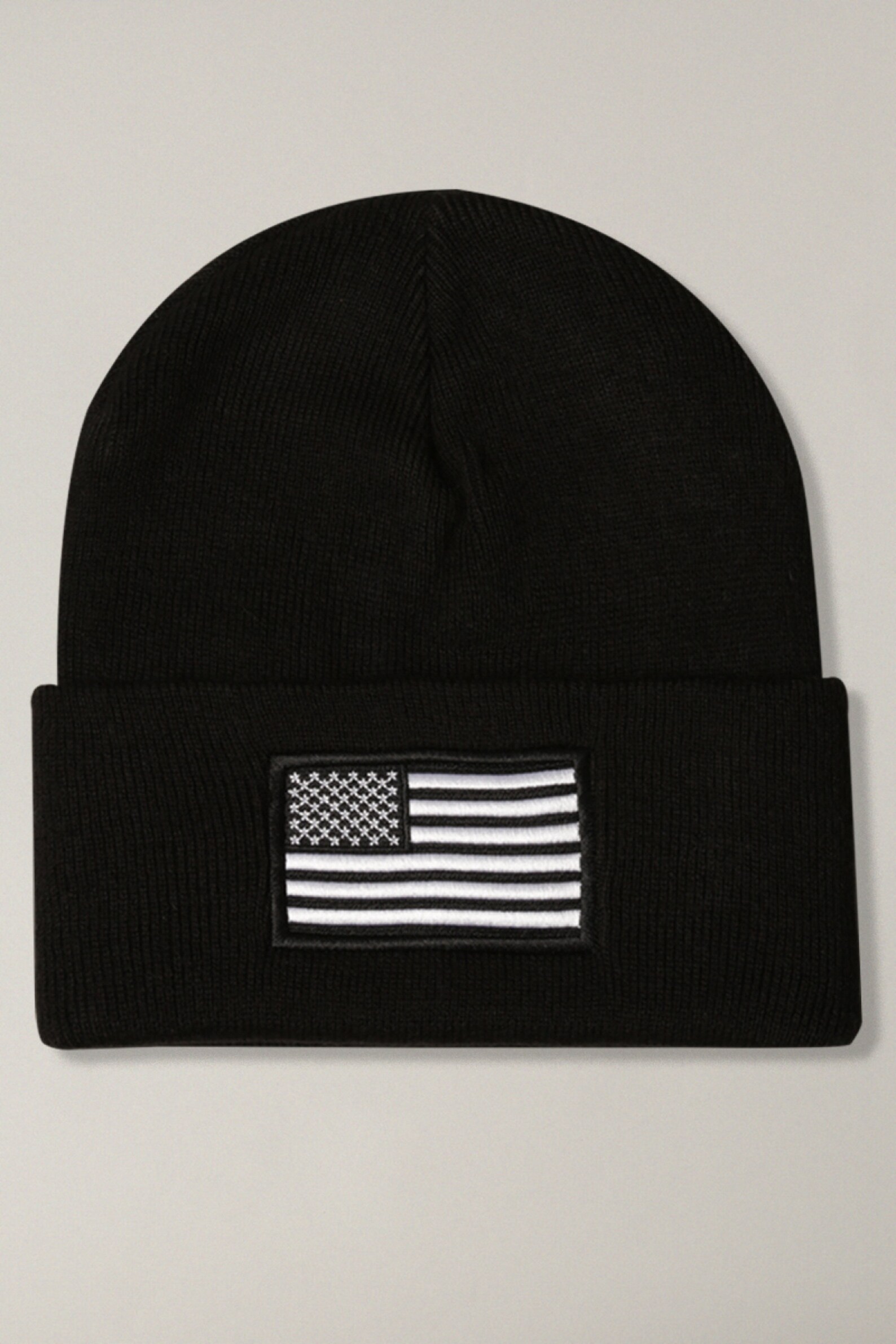USA Flag Beanie Patched Beanie Hat Borduurdieren Winter Etsy