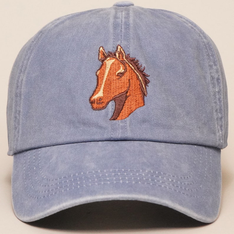 Horse Embroidered Cap Horse Baseball Cap Trucker Hat Cotton Etsy