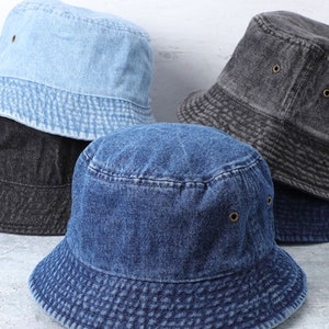 100 % Cotton Canvas Unisex Outdoor Daily Denim Bucket Hat