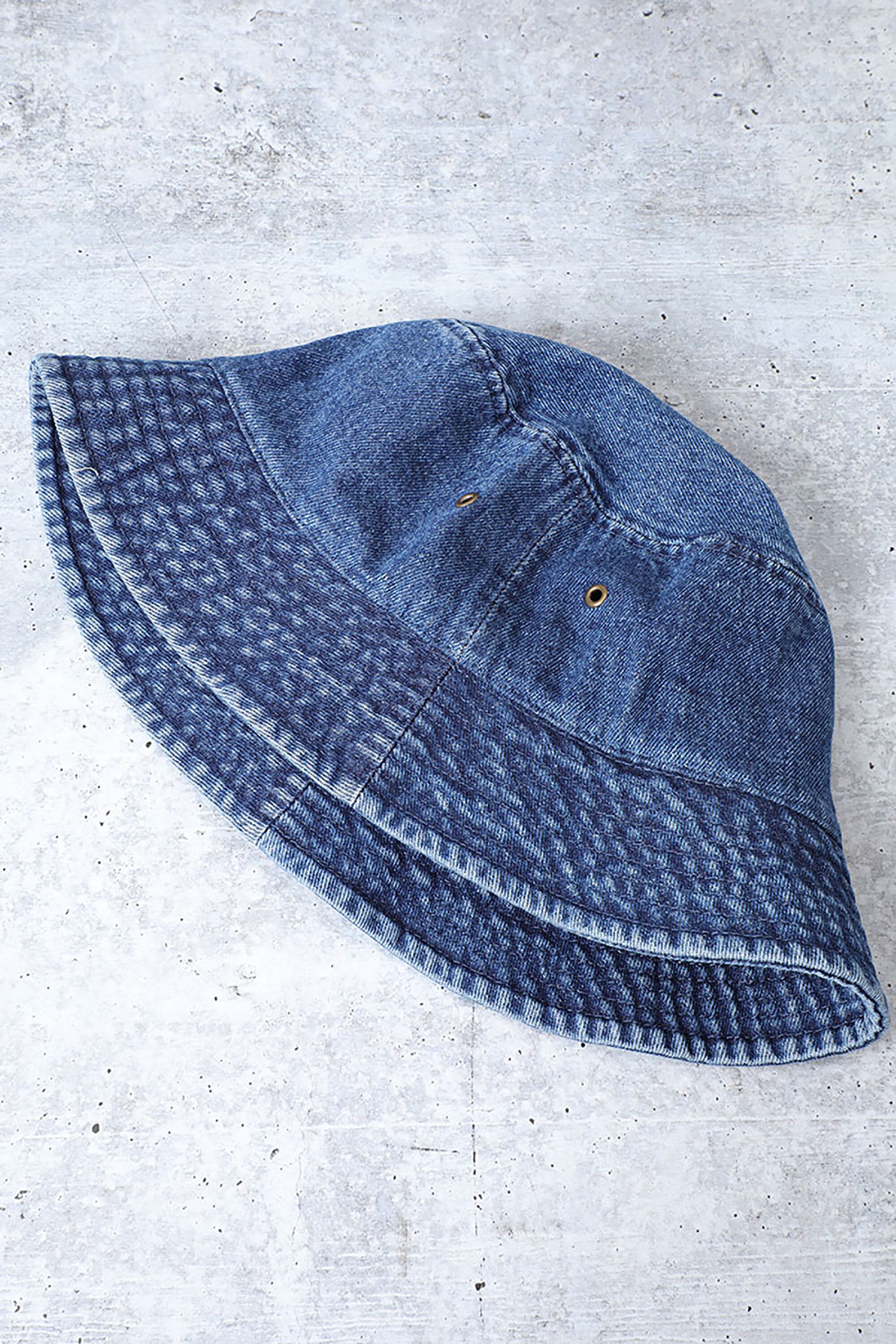 Vintage 100 Washed Cotton Canvas Denim Bucket Hat Casual Etsy UK