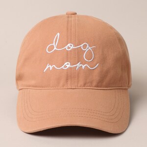 Dog Mom Embroidered Cap, Trucker Hat, Gift for Dog lover, Baseball Cap, Dad Hat, Summer Baseball Cap, Cotton Adjustable Baseball Cap Clay