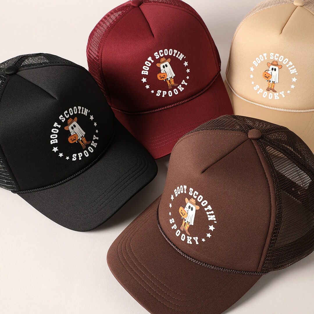 Halloween Trucker Hat - Embroidered Spooky Baseball Cap Adjustable For Men & Women - View #10