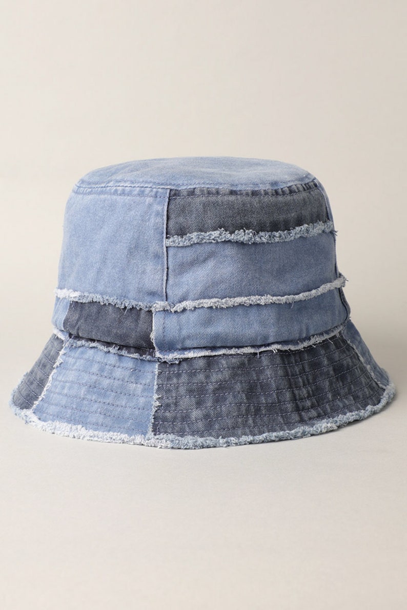 Patchwork Bucketdenim Bucket Hatcotton Canvas Hatcasual - Etsy