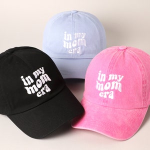 Embroidered Letters In My Mom Era Baseball Cap, Stylish Casual 100% Cotton Outdoor Caps, Perfect Hat for Everyday Fashion, Adjustable Cap