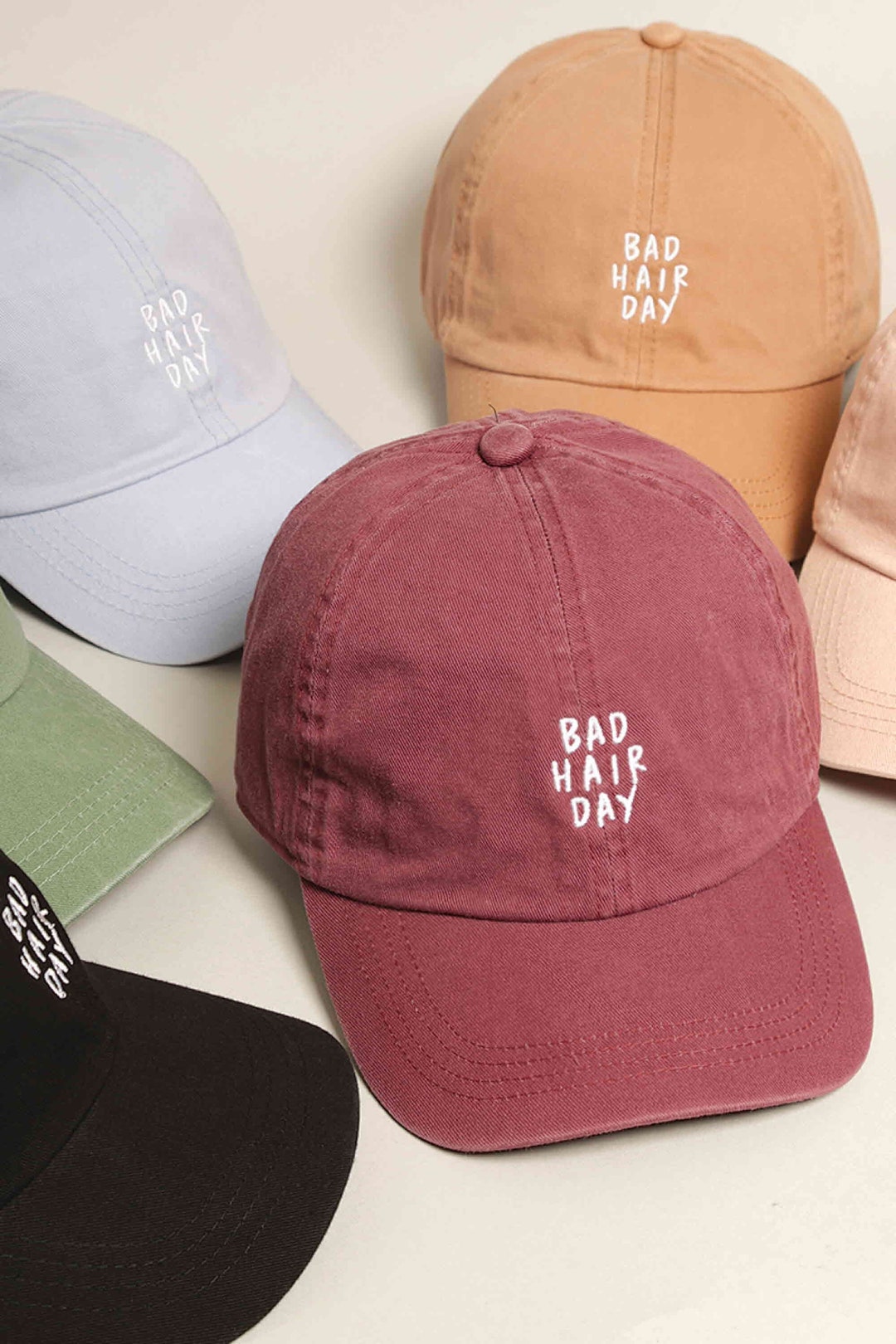Tech Design 'Bad Hair Day' Dad Hat - Embroidered Cotton Adjustable Baseball Cap