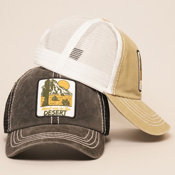 Meet Me in the Desert Patch Embroidery Cap Trucker Hat Etsy