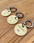 Personalised Pet ID Tag | Handstamped Dog Tag | Cat Tag | Brass | Nickel | Pet Accessories | Name Tag product logo