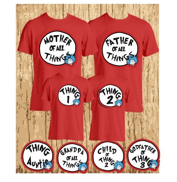 Thing 1 Thing 2 W Dr. Seuss Face 34 