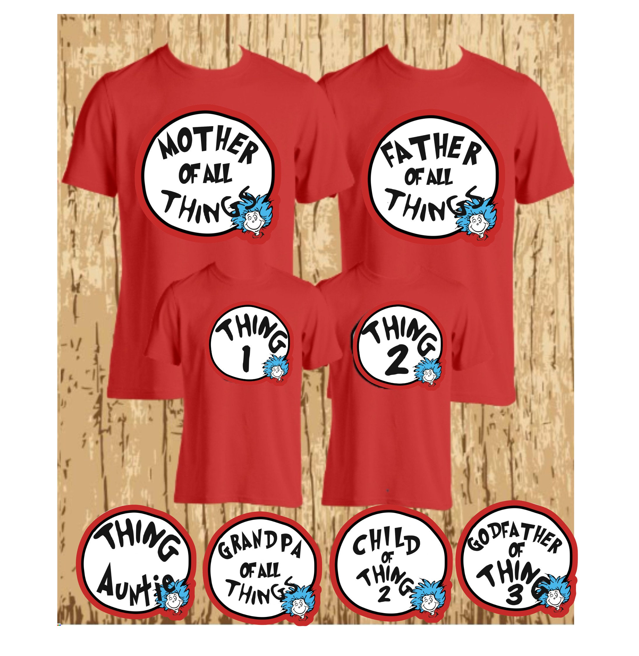 custom thing 1 and thing 2 shirts