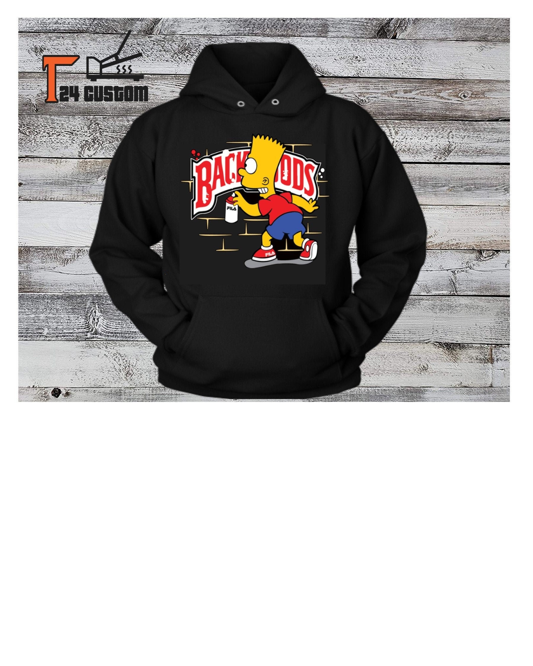 Backwoods Bart Simpson Sudadera con para fumar Bart Etsy