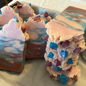Handcrafted &quot;Gemstone&quot; Frosted Artisan Handmade Cold Process Bar Soap