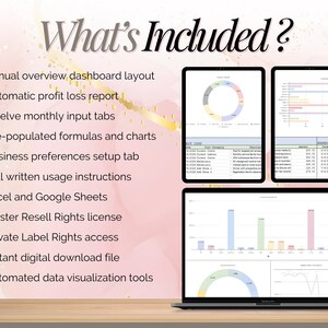 Hoja de cálculo para contabilidad de pequeñas empresas / Producto digital PLR y MRR / Seguimiento de presupuestos y gastos / Hojas de cálculo de Excel y Google imagen 10