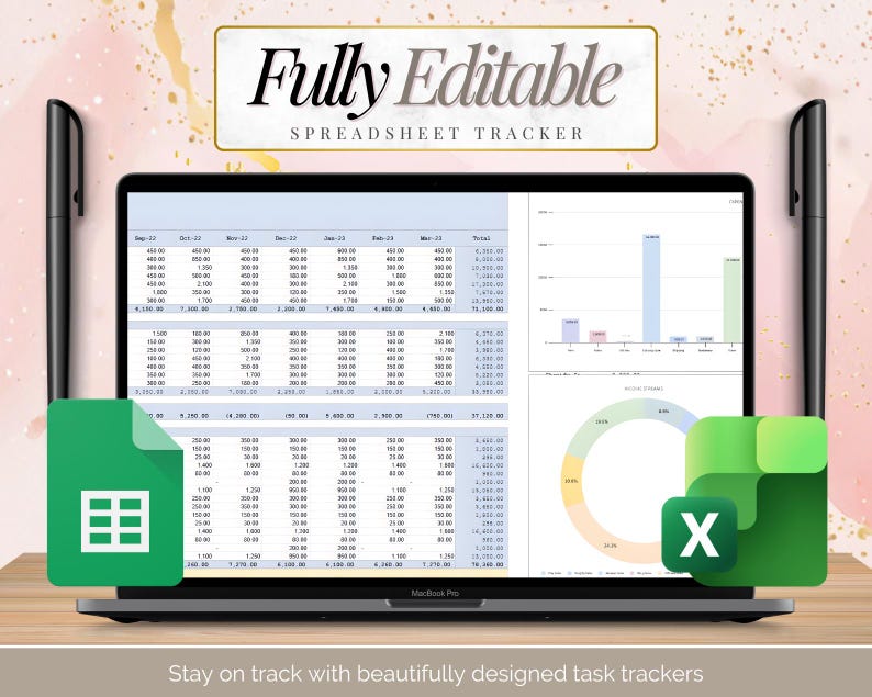 Hoja de cálculo para contabilidad de pequeñas empresas / Producto digital PLR y MRR / Seguimiento de presupuestos y gastos / Hojas de cálculo de Excel y Google imagen 3