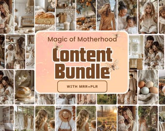 Mutter und Kind Stock Bild Inhalt Bibliothek | PLR & MRR Digitales Produkt | Faceless Reels und Instagram-Vorlagen | 130 Abbildungen