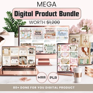 PLR Digital Product Bundle | Whole Shop Best Selling Bundle | 85 Products | Canva Templates, Printables, POD Designs | Digital Marketing