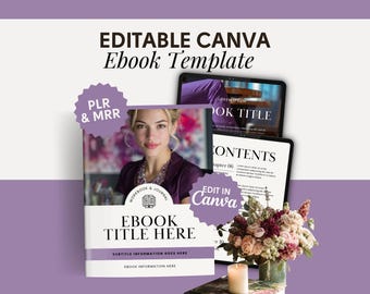 Canva eBook-Vorlagen-Bundle | PLR & MRR Digitales Produkt | 100 Seiten Canva Templates für Content, Social Media und Digital Marketing