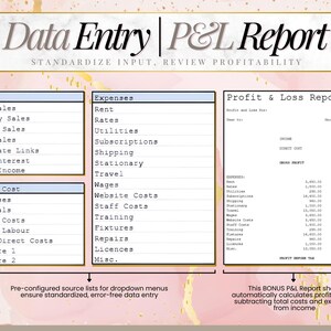 Hoja de cálculo para contabilidad de pequeñas empresas / Producto digital PLR y MRR / Seguimiento de presupuestos y gastos / Hojas de cálculo de Excel y Google imagen 9
