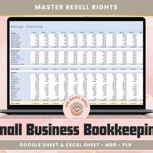 Hoja de cálculo para contabilidad de pequeñas empresas / Producto digital PLR y MRR / Seguimiento de presupuestos y gastos / Hojas de cálculo de Excel y Google imagen 2