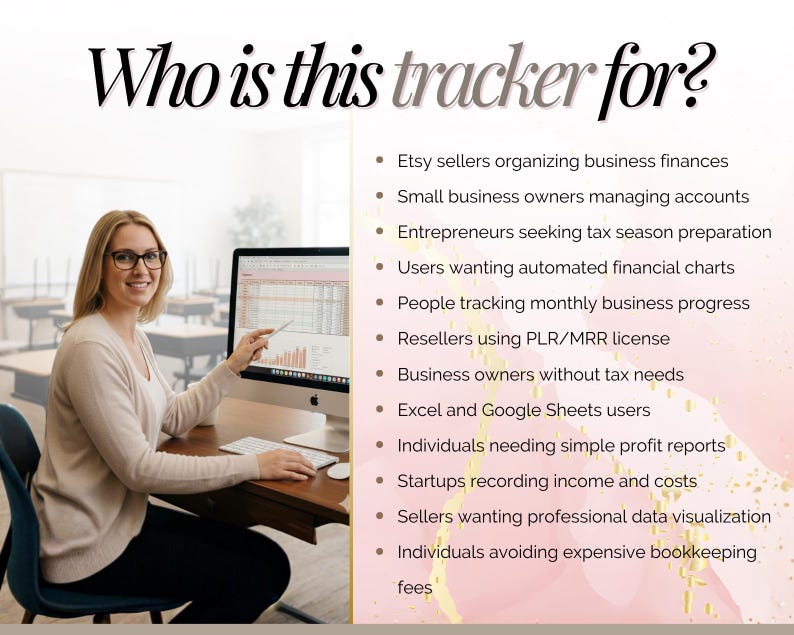 Hoja de cálculo para contabilidad de pequeñas empresas / Producto digital PLR y MRR / Seguimiento de presupuestos y gastos / Hojas de cálculo de Excel y Google imagen 11
