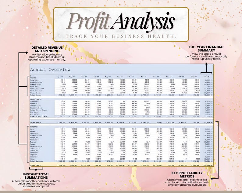 Hoja de cálculo para contabilidad de pequeñas empresas / Producto digital PLR y MRR / Seguimiento de presupuestos y gastos / Hojas de cálculo de Excel y Google imagen 7