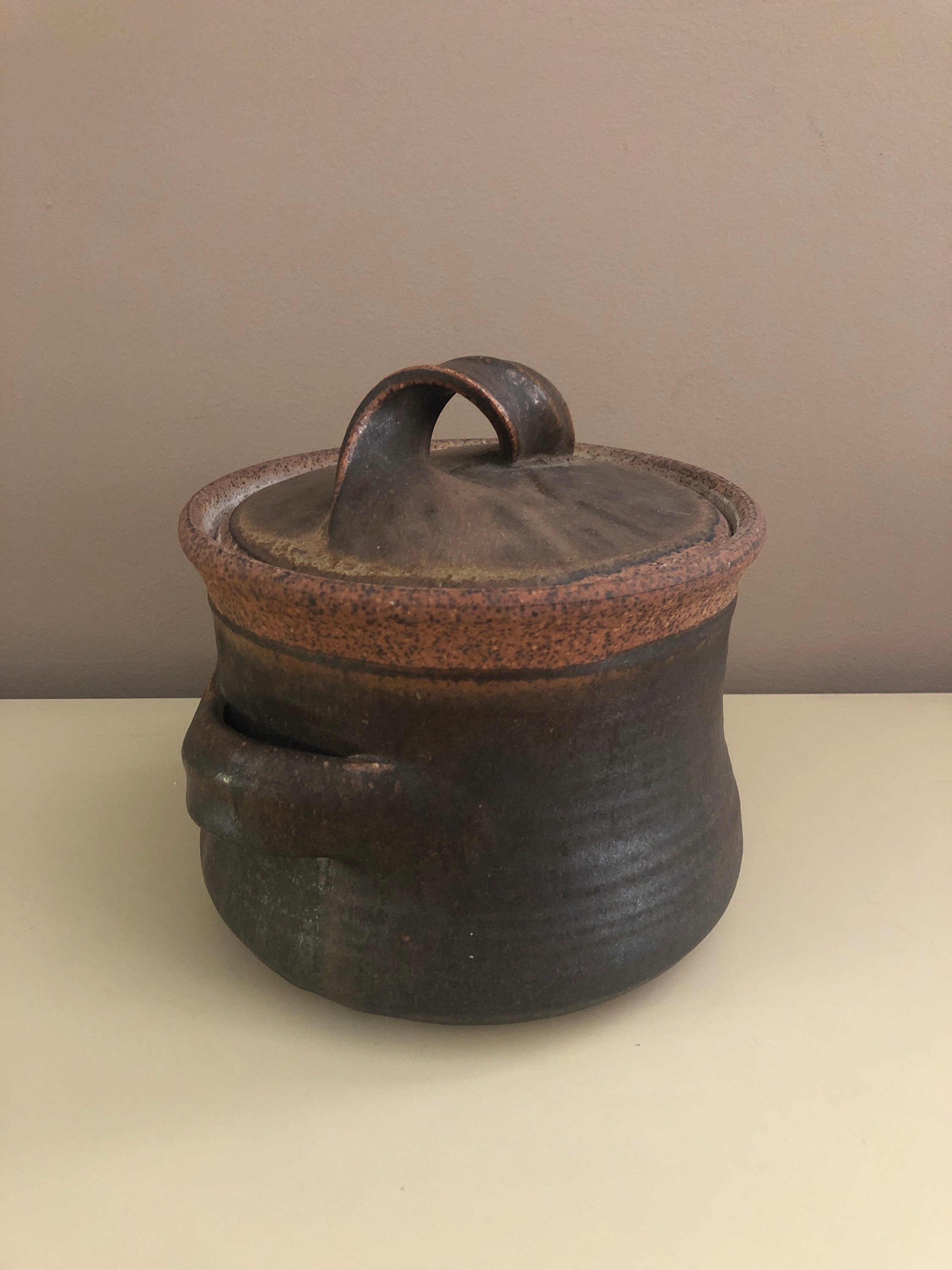 Karen Karnes Pottery MCM Lidded Wood Fired Stoneware Fireproof Etsy
