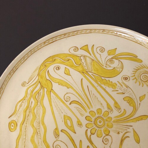 Mid-Century Modern Felix Tissot Yellow Fantasia 13 1/2