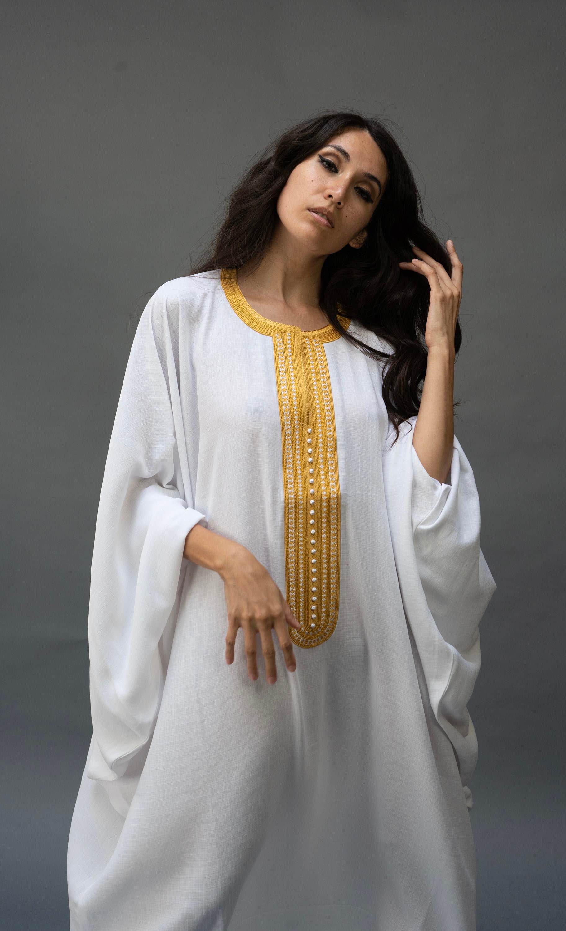 Hand Embroidery Kaftan Dress - Etsy 