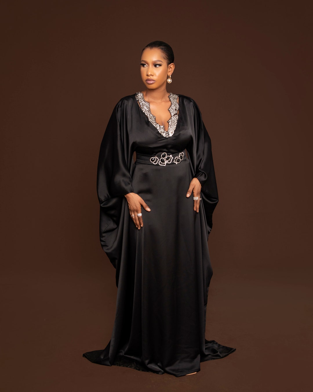 Silver Metallic Inner Dress (Under Abaya / Kaftan)
