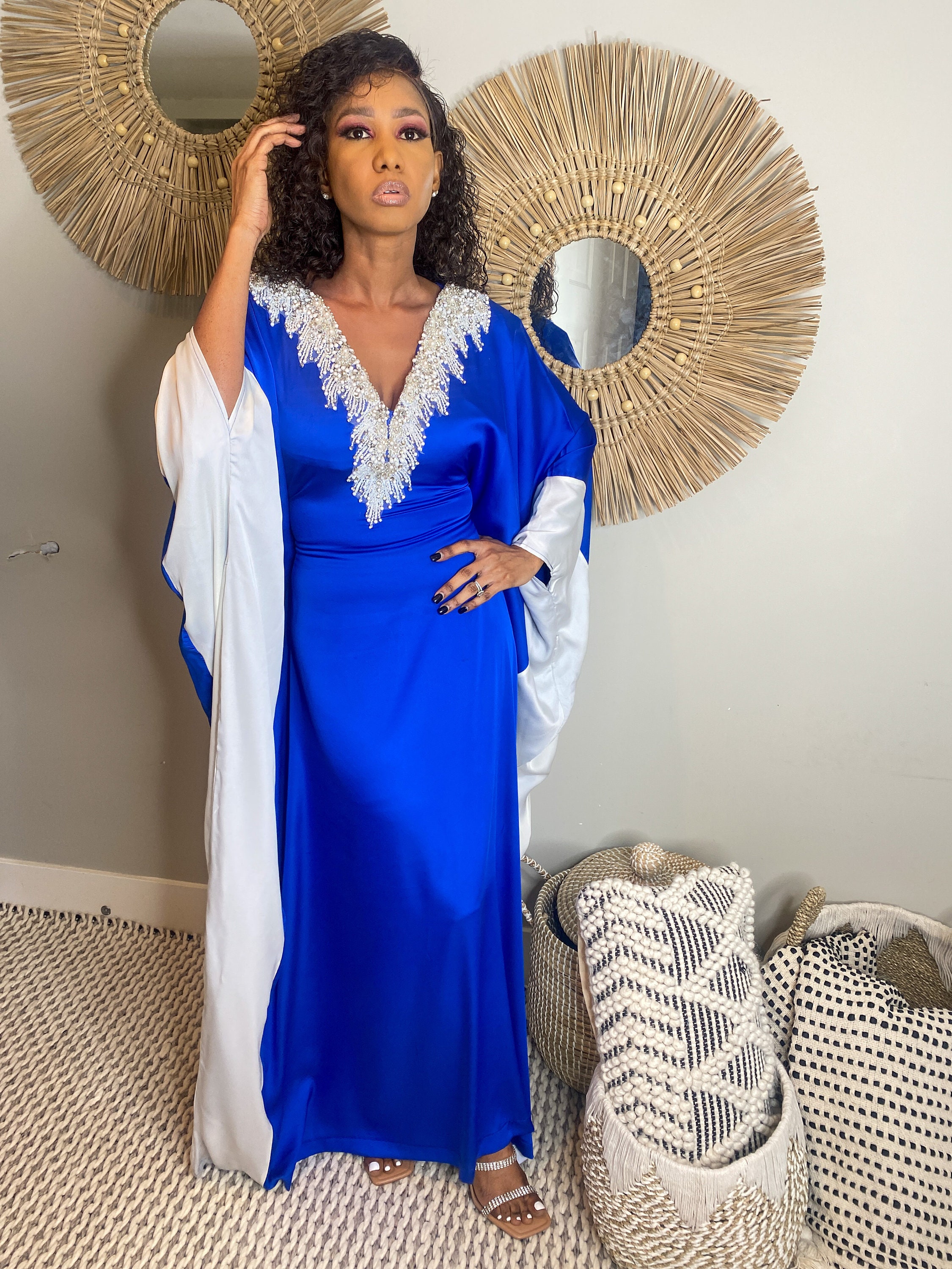 Ece Kaftan Abaya Blue main image 1