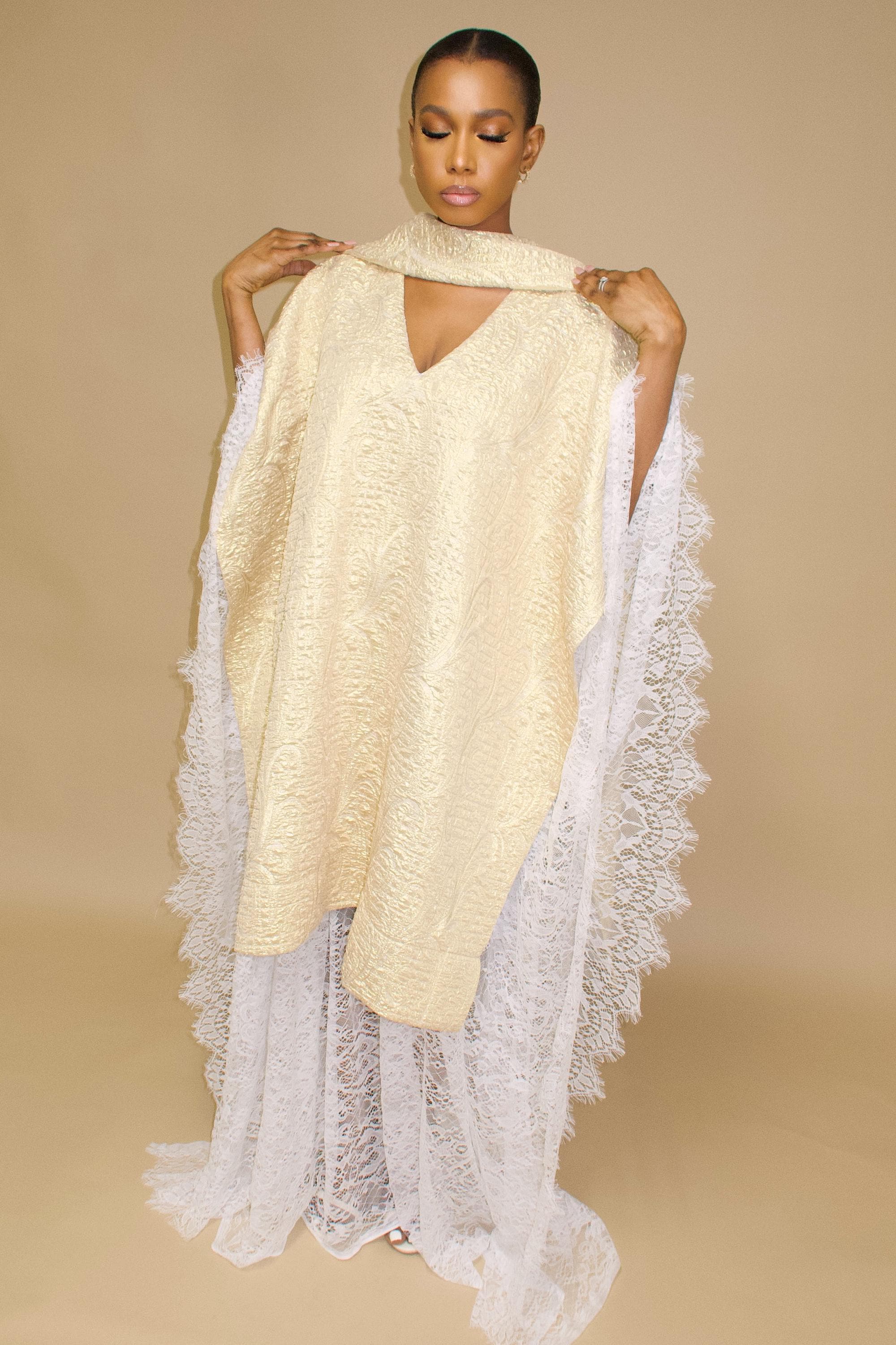 chinese dress ladies Brocade Lace Dress – channayapparel main image 0