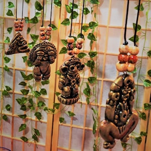 Taino Art Atabey, Behique, Yucahu or Arawak Moon Goddess Amulets Pendants Necklace