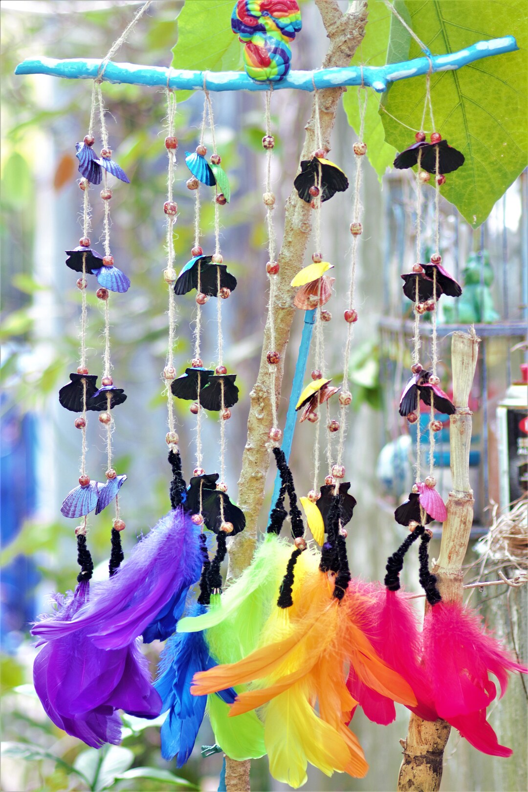 Taino Inspired Shell Rainbow CHEWETI Arawak Moon Goddess Windchime - Etsy