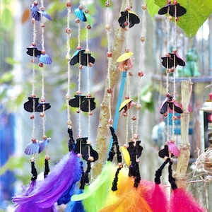 Taino Inspired Shell Rainbow CHEWETI Arawak Moon Goddess Windchime