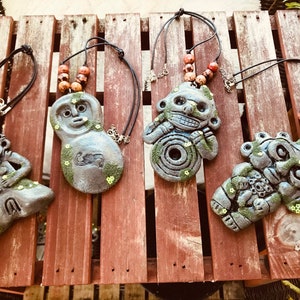 Taino Art MUSGO SERIES Boinayel, Maquetaurie Guayaba, Guabancex or Itiba bahubaba Amulets Pendants Necklace