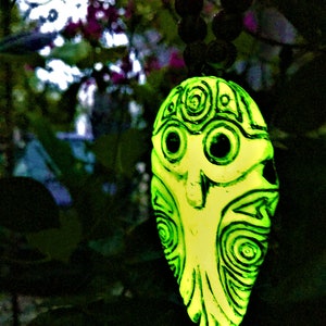 GLOW in the DARK Taino Art Diosa Luna, Mucaro Amulet Pendant Necklace for Spirituality Espiritualidad image 6