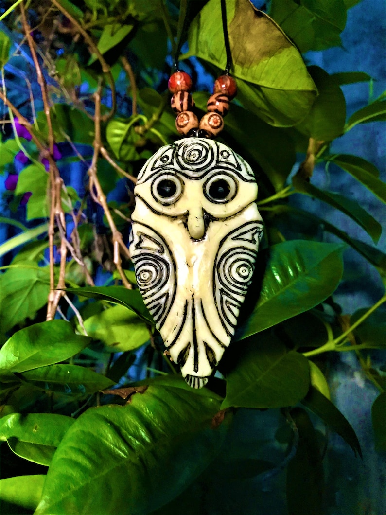 GLOW in the DARK Taino Art Diosa Luna, Mucaro Amulet Pendant Necklace for Spirituality Espiritualidad image 2