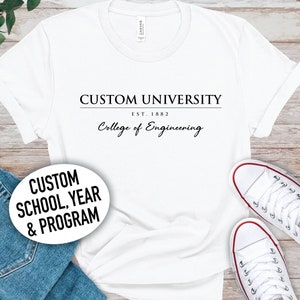 Custom University Shirt, Personalized College Name, Custom College And Degree, College Sweatshirt, Sorority Group Tees, University Shirt