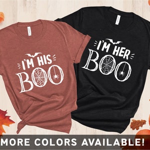 Halloween Couple Shirts, Halloween Shirts for Men and Women, I&#39;m His Boo, I&#39;m Her Boo, His and Hers, Trick or Treat, Halloween Party, Boo