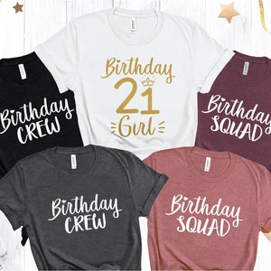 21st Birthday Shirt, Group Shirts, Birthday Queen, 21st Birthday Girl, Birthday Crew, Birthday Group Shirts for Women, Finally Legal, Gift