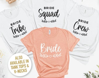 Bachelorette Group Shirts, Bride Tribe Shirts, Wedding Party Group Shirts, Wedding Crew Shirts, Bride Squad, Bridal Party Matching Tees